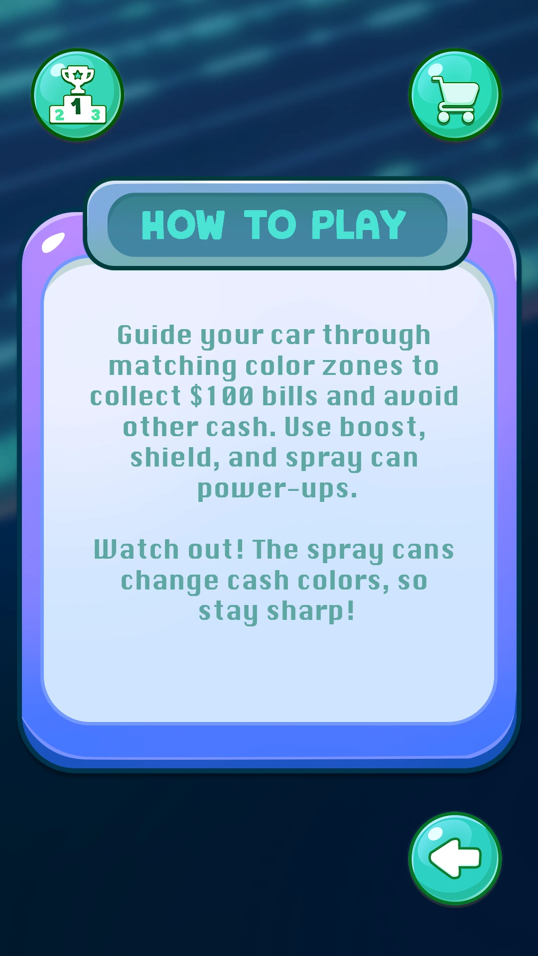 EXAMPLE HOW TO PLAY HOMESCREEN